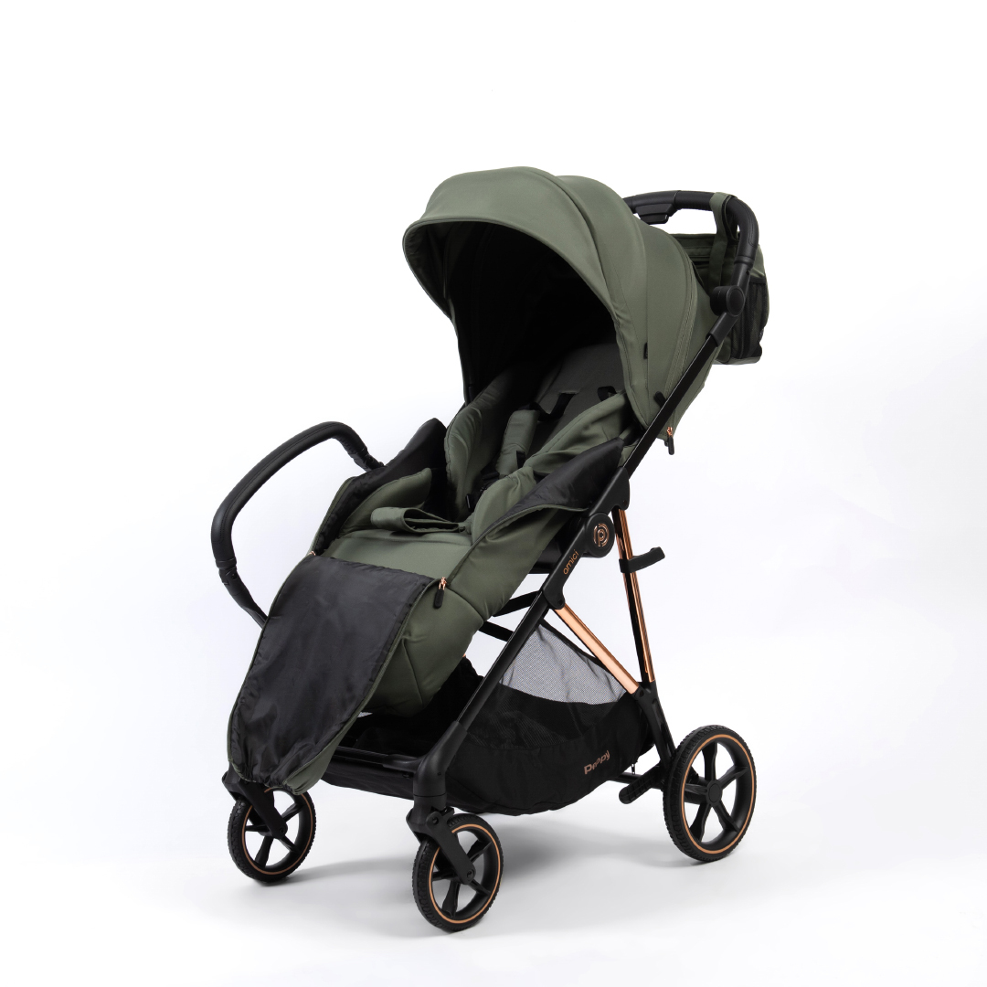 Коляска прогулочная Peppy Amici LX Green (рама Gold)