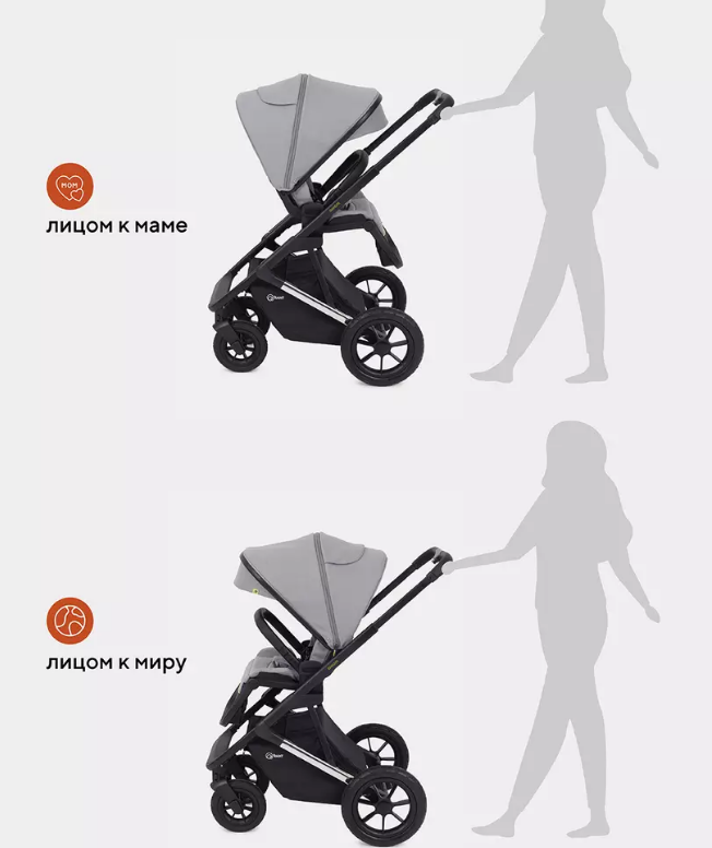 Коляска 2в1 Rant Axiom Grey