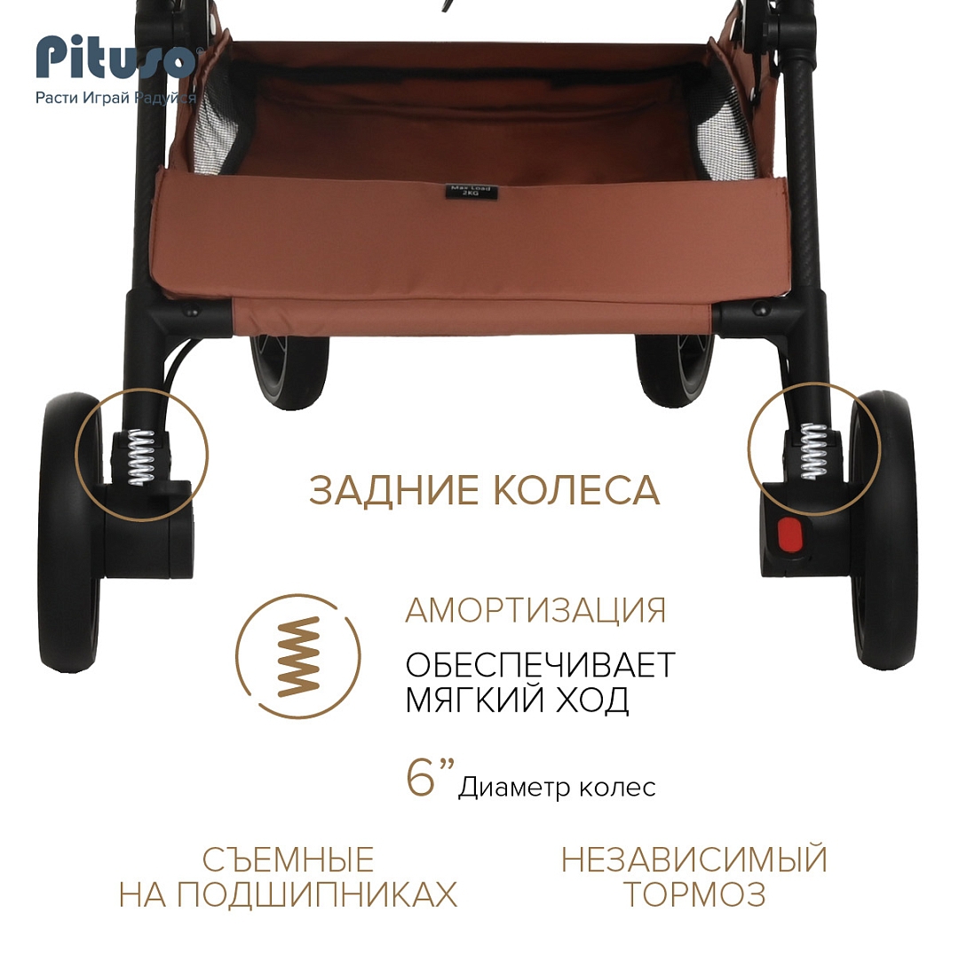 Коляска прогулочная Pituso Pera Coffee