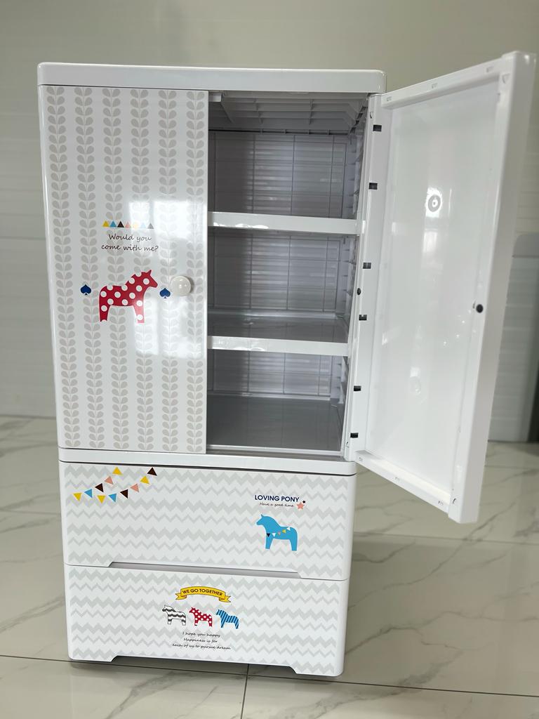 Комод пластиковый Пони, 5 секций, полки, SG01С35