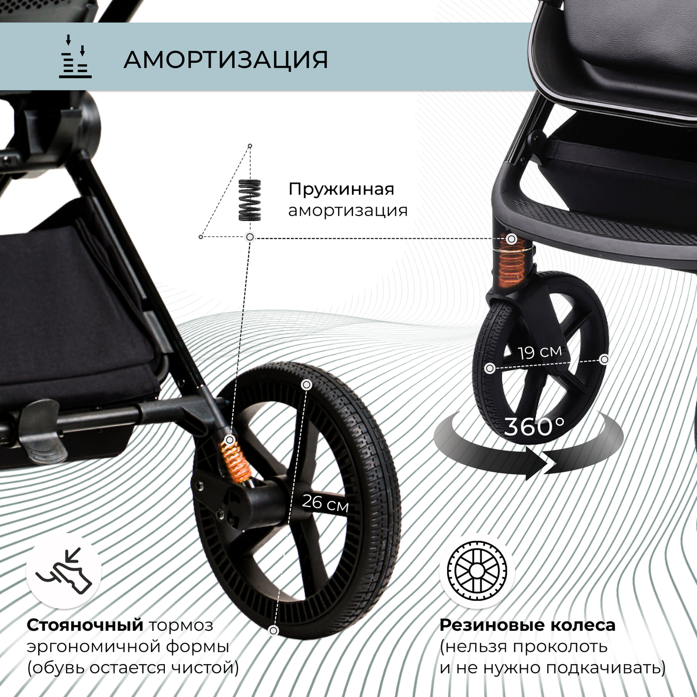Коляска 2в1 Sweet Baby Elegante Chrome Blue