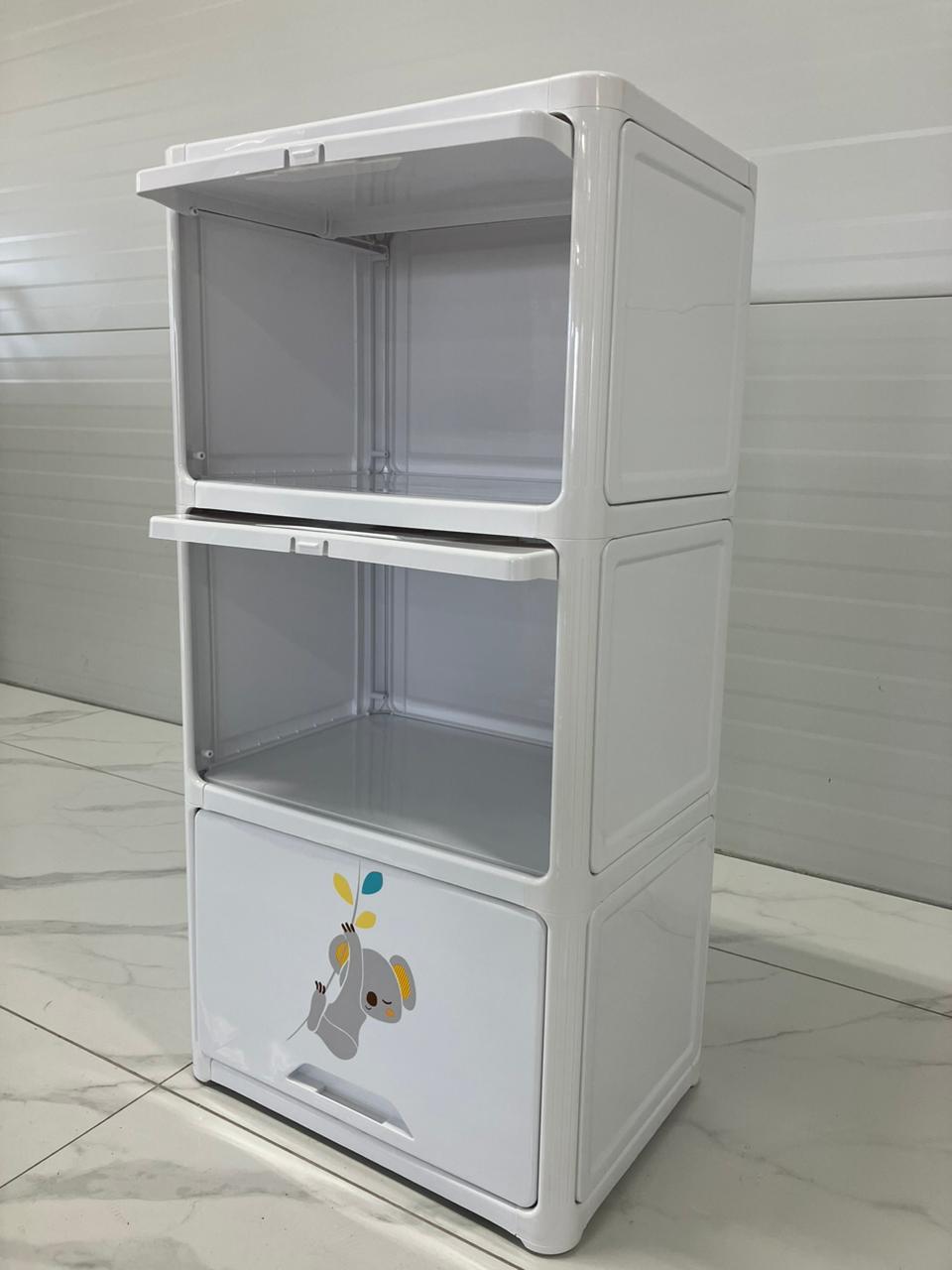 Комод пластиковый "Коалы" 3 секции WJ43003